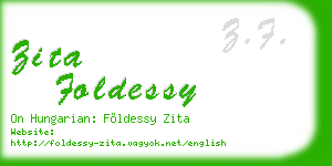 zita foldessy business card